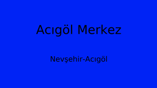 Acıgöl Belediyesi, Nevşehir Thumbnail