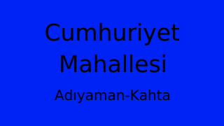 Cumhuriyet Mahallesi Thumbnail