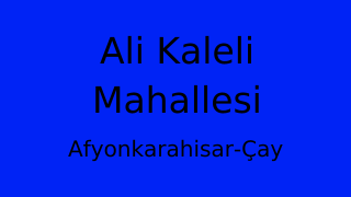 Ali Kaleli Mahallesi Thumbnail