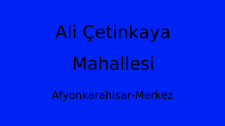 Ali Çetinkaya Mahallesi Thumbnail