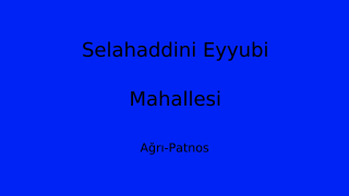 Selahaddini Eyyubi Mahallesi Thumbnail
