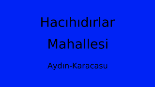 Hacıhıdırlar Mahallesi Thumbnail