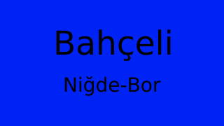 Bahçeli, Bor, Niğde Thumbnail