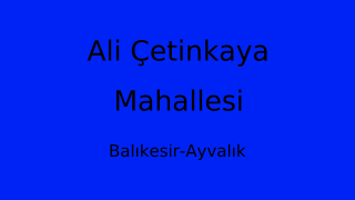 Ali Çetinkaya Mahallesi Thumbnail