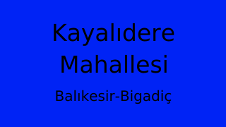 Kayalıdere Mahallesi Thumbnail