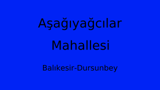 Aşağıyağcılar Mahallesi Thumbnail