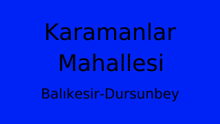 Karamanlar Mahallesi Thumbnail
