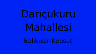Darıçukuru Mahallesi Thumbnail