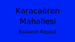Karacaören Mahallesi Thumbnail