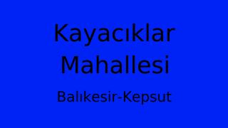 Kayacıklar Mahallesi Thumbnail