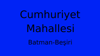 Cumhuriyet Mahallesi Thumbnail