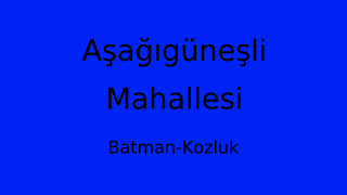 Aşağıgüneşli Mahallesi Thumbnail