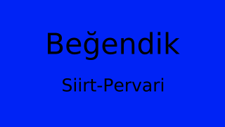 Beğendik, Pervari, Siirt Thumbnail