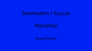 Selahaddin-İ Eyyubi Mahallesi Thumbnail