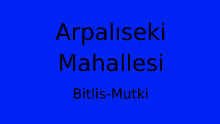 Arpalıseki Mahallesi Thumbnail