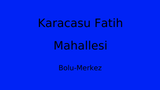 Karacasu Fatih Mahallesi Thumbnail