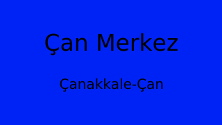 Çan Belediyesi, Çanakkale Thumbnail
