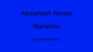 Abdulhalik Renda Mahallesi Thumbnail