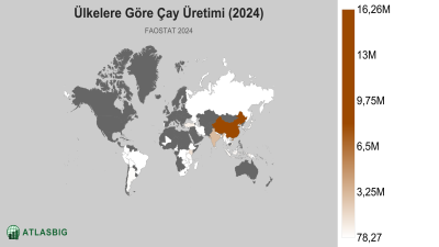 Ülkelere Göre Çay Üretimi (2024) Thumbnail