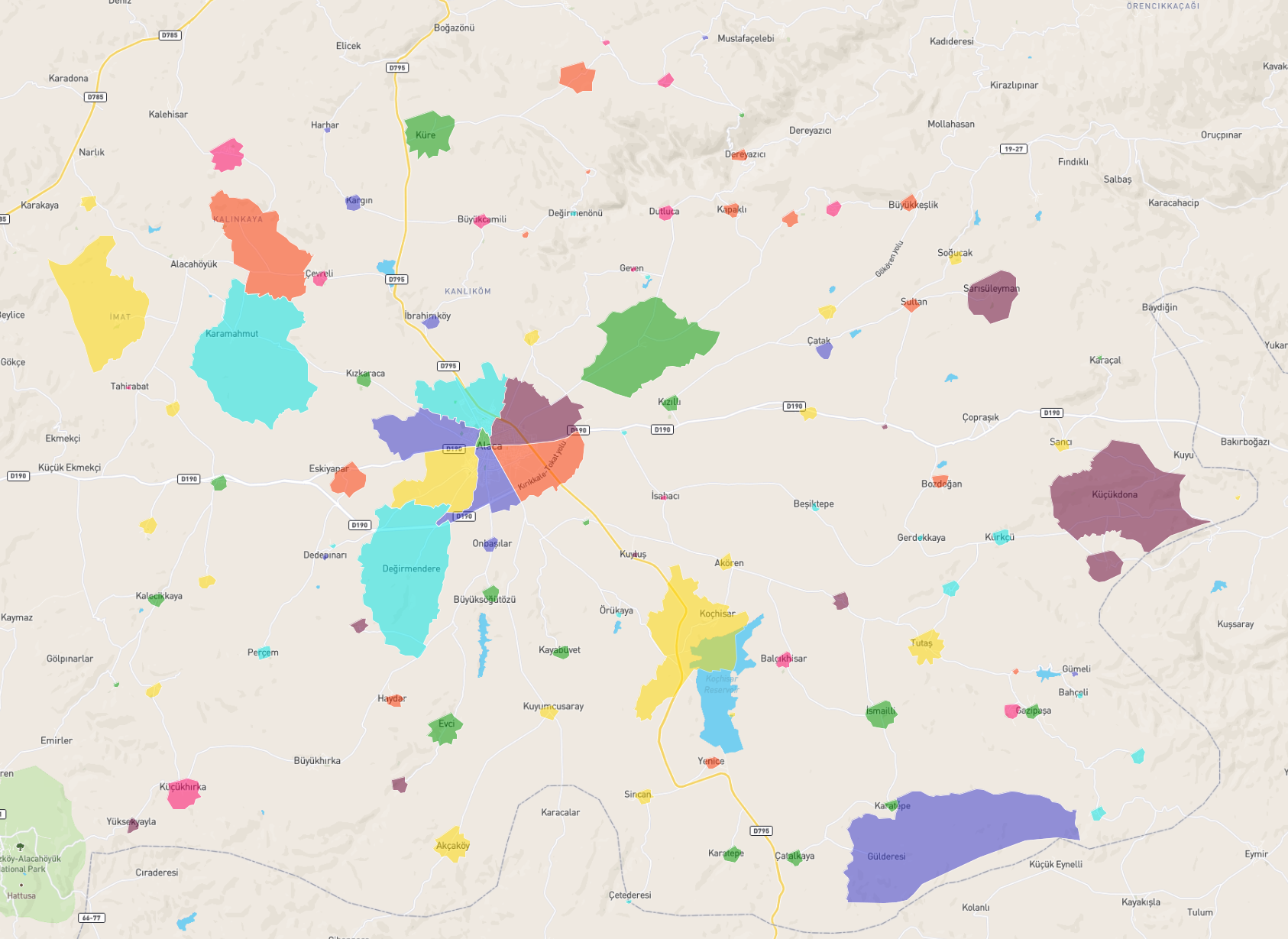 orum Alaca n n Mahalleleri AtlasBig