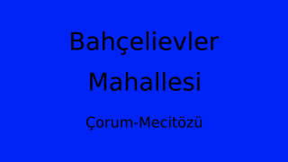 Bahçelievler Mahallesi Thumbnail