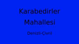 Karabedirler Mahallesi Thumbnail