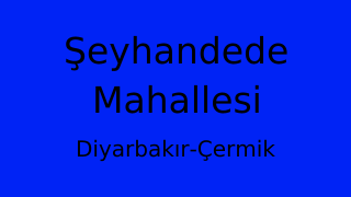 Şeyhandede Mahallesi Thumbnail
