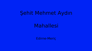Şehit Mehmet Aydın Mahallesi Thumbnail