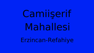 Camiişerif Mahallesi Thumbnail