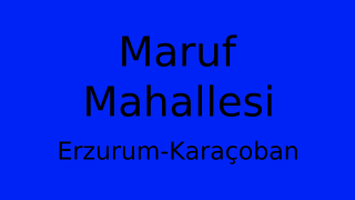 Maruf Mahallesi Thumbnail