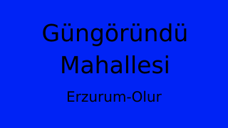 Güngöründü Mahallesi Thumbnail