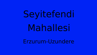 Seyitefendi Mahallesi Thumbnail
