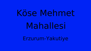 Köse Mehmet Mahallesi Thumbnail