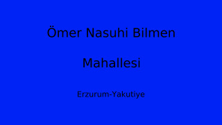 Ömer Nasuhi Bilmen Mahallesi Thumbnail