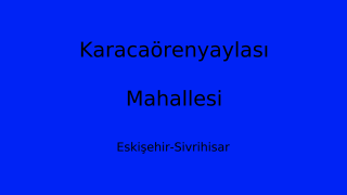 Karacaörenyaylası Mahallesi Thumbnail