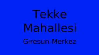 Tekke Mahallesi Thumbnail
