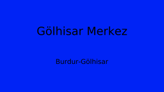 Gölhisar Belediyesi, Burdur Thumbnail