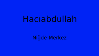Hacıabdullah, Merkez, Niğde Thumbnail