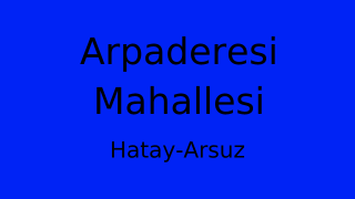 Arpaderesi Mahallesi Thumbnail