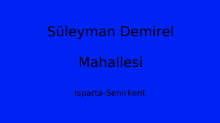 Süleyman Demirel Mahallesi Thumbnail