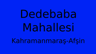 Dedebaba Mahallesi Thumbnail