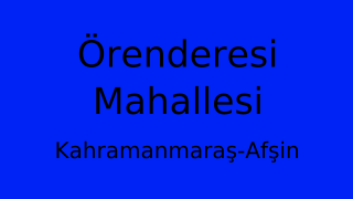 Örenderesi Mahallesi Thumbnail
