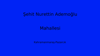 Şehit Nurettin Ademoğlu Mahallesi Thumbnail
