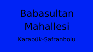 Babasultan Mahallesi Thumbnail