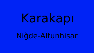 Karakapı, Altunhisar, Niğde Thumbnail
