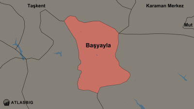 Başyayla ve Komşu İlçeler Haritası Thumbnail