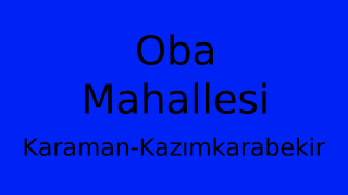 Oba Mahallesi Thumbnail