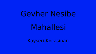 Gevher Nesibe Mahallesi Thumbnail