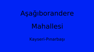 Aşağıborandere Mahallesi Thumbnail