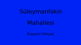 Süleymanfakılı Mahallesi Thumbnail